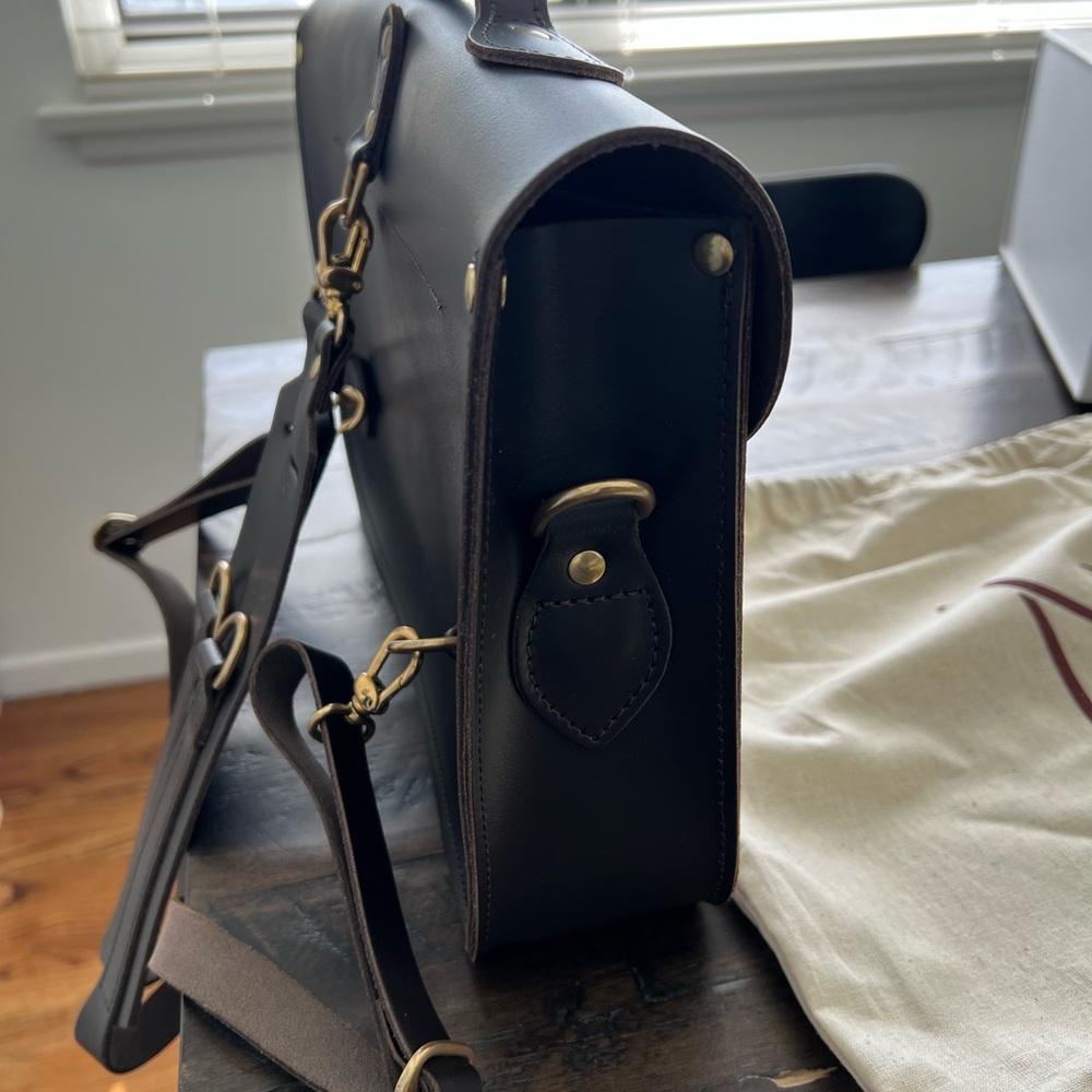 Brown Leather Satchel - Briefcase Bag - Picture 7 of 7